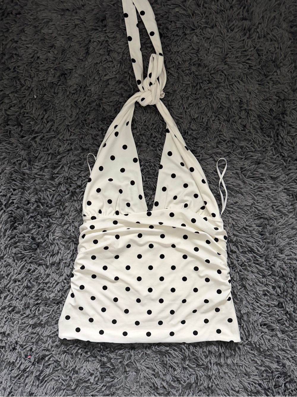 WILFRED polka dot halter top